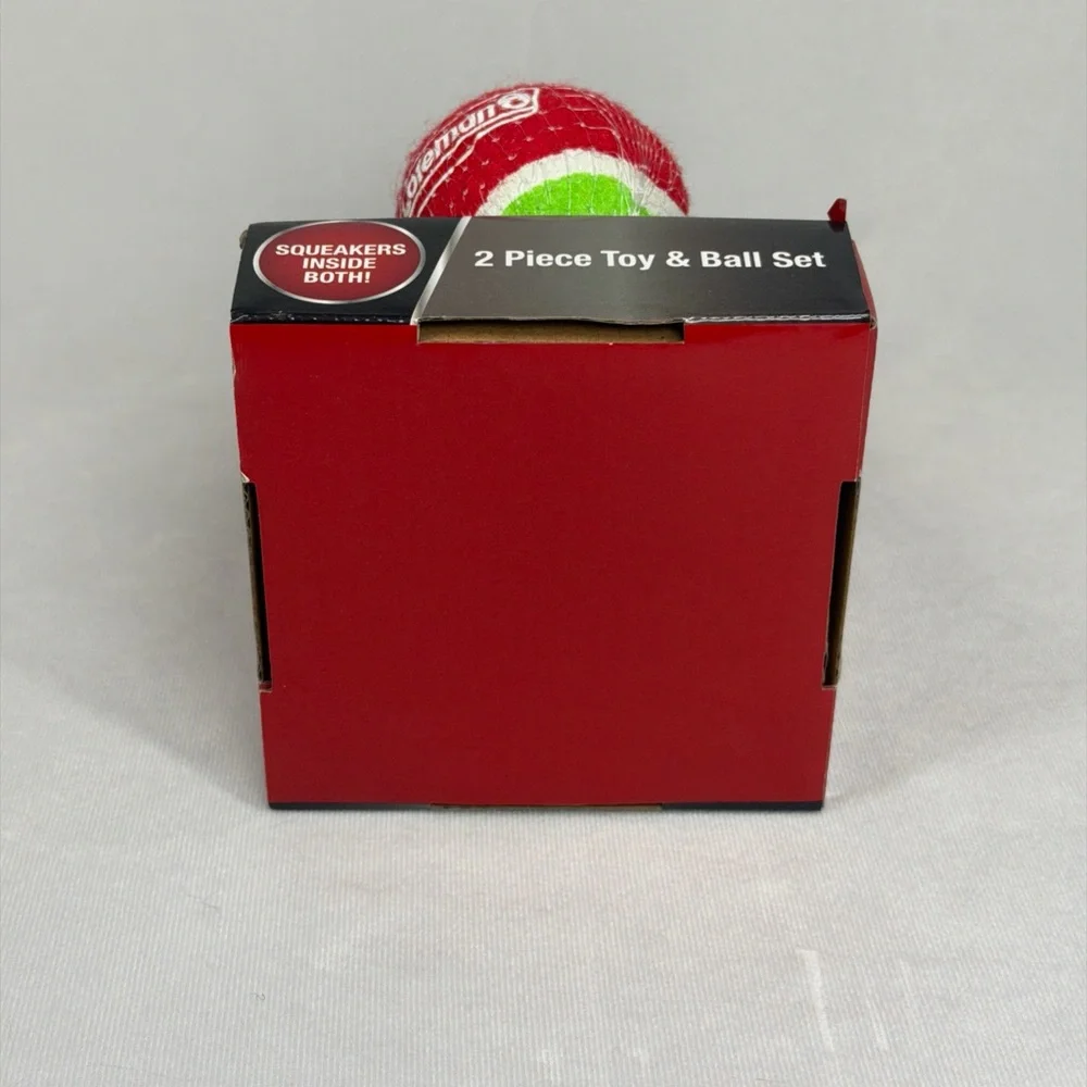 Coleman‎ Christmas Squeaker Snowman Tennis Ball 2 Piece Set, New